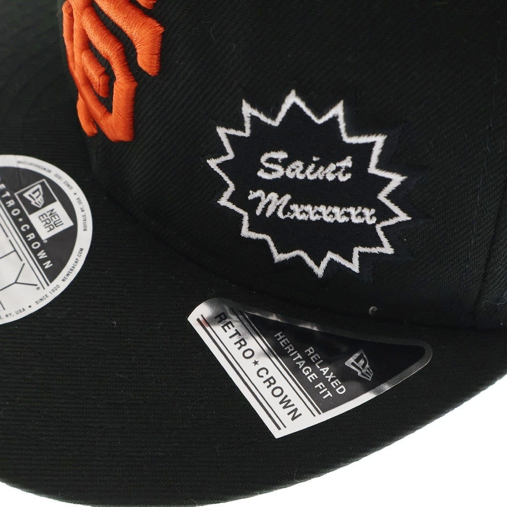 SAINT MICHAEL(セントマイケル) 25SS ×NEW ERA ×MLB GIANTS SNAPBACK ジャイアンツ スナップバック ワッペンロゴ キャップ 帽子 ブラック 14532342