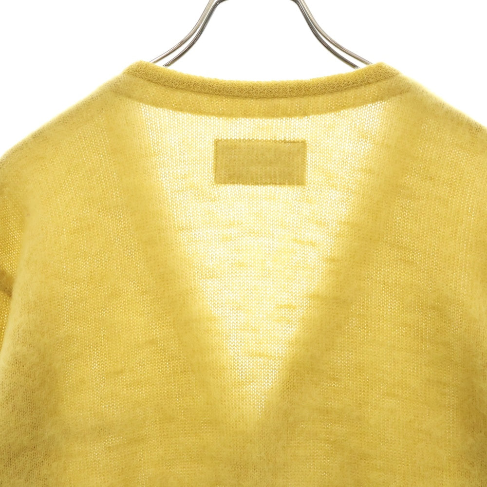 WACKO MARIA(ワコマリア) 23AW MOHAIR KNIT CARDIGAN モヘアニットカーディガン イエロー 23FW-WMK-KN08