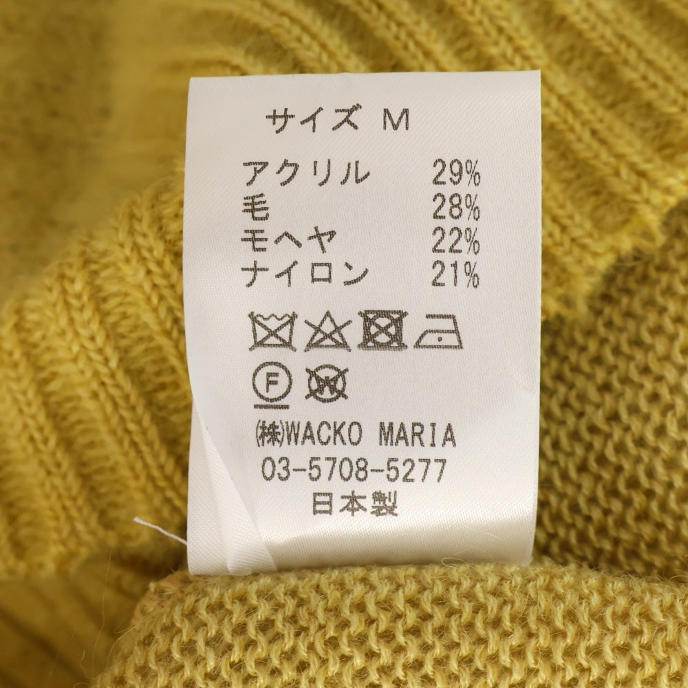 WACKO MARIA(ワコマリア) 23AW MOHAIR KNIT CARDIGAN モヘアニットカーディガン イエロー 23FW-WMK-KN08
