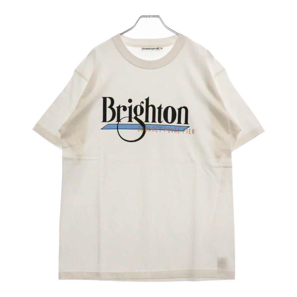 CABARET POVAL(キャバレーポバール) 25SS Brighton TEE プリント半袖Tシャツ ホワイト