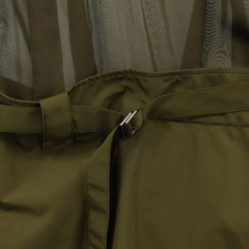 Sacai(サカイ) 24SS Fabric Combo Dress ファブリックコンボドレス オリーブ レディース 24-07224