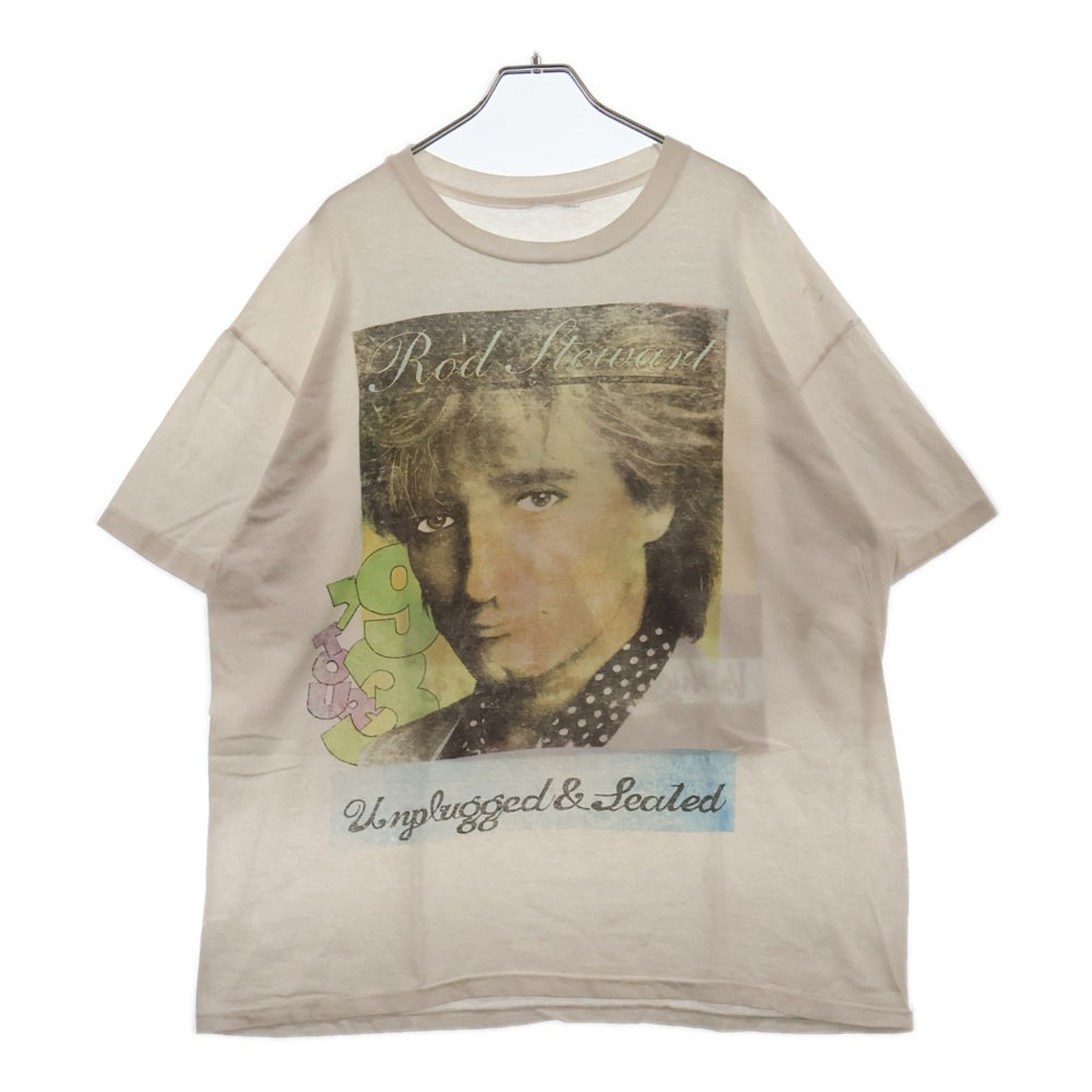 VINTAGE(ヴィンテージ) 90S ROD STEWART ロッドスチュワートフォトプリント半袖Tシャツ カットソー ホワイト
