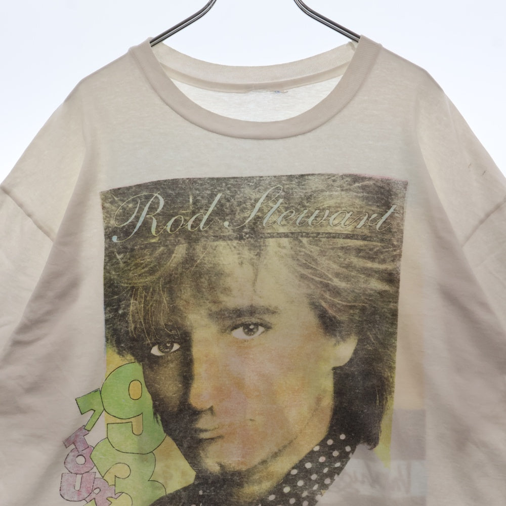 VINTAGE(ヴィンテージ) 90S ROD STEWART ロッドスチュワートフォトプリント半袖Tシャツ カットソー ホワイト