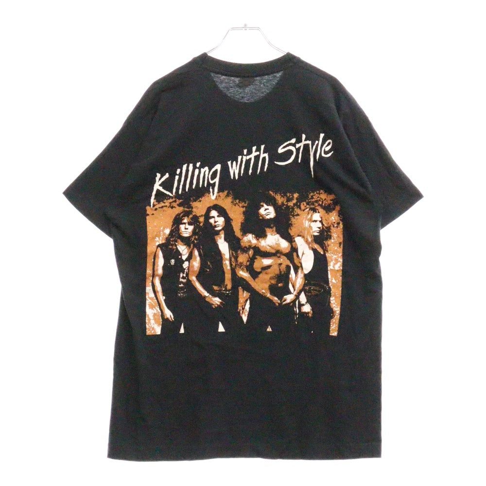 VINTAGE(ヴィンテージ) 80S THUNDER HEAD サンダーヘッド ロゴプリント半袖Tシャツ カットソー ブラック