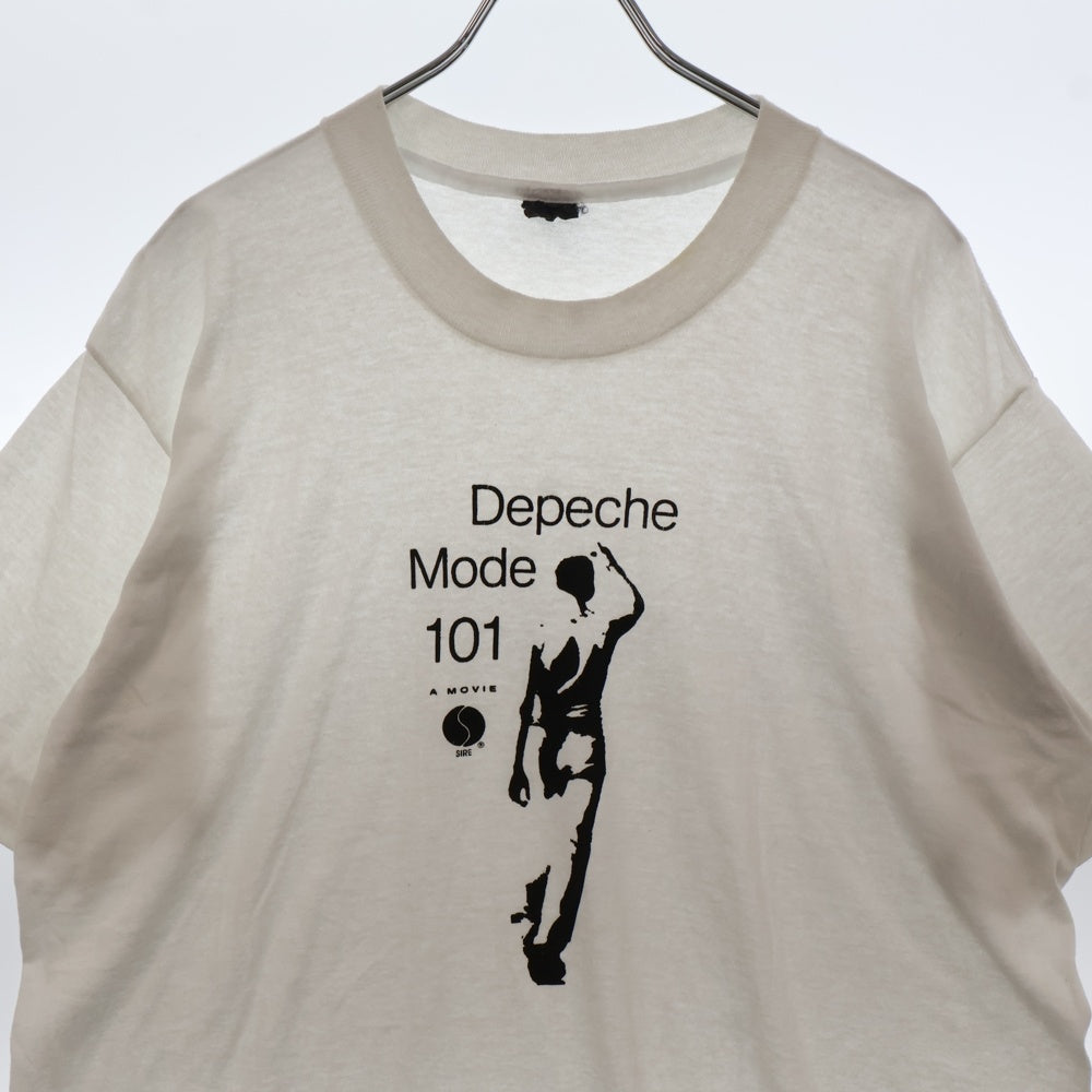 VINTAGE(ヴィンテージ) 80S DEPECHE MODE ディペッシュ モード ロゴプリント半袖Tシャツ カットソー ホワイト