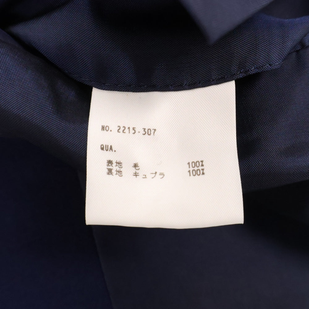 LAD MUSICIAN(ラッドミュージシャン) 15AW COLLARLESS JACKET カラーレス 比翼 ジャケット ネイビー 2215-307