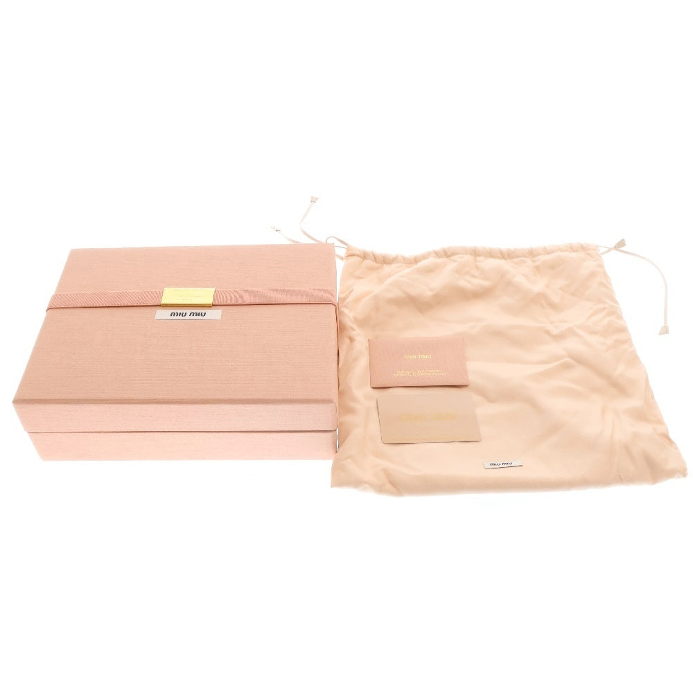 miumiu(ミュウミュウ) ラメグリッターマテラッセ レザークラッチ チェーンショルダーバッグ ブルー