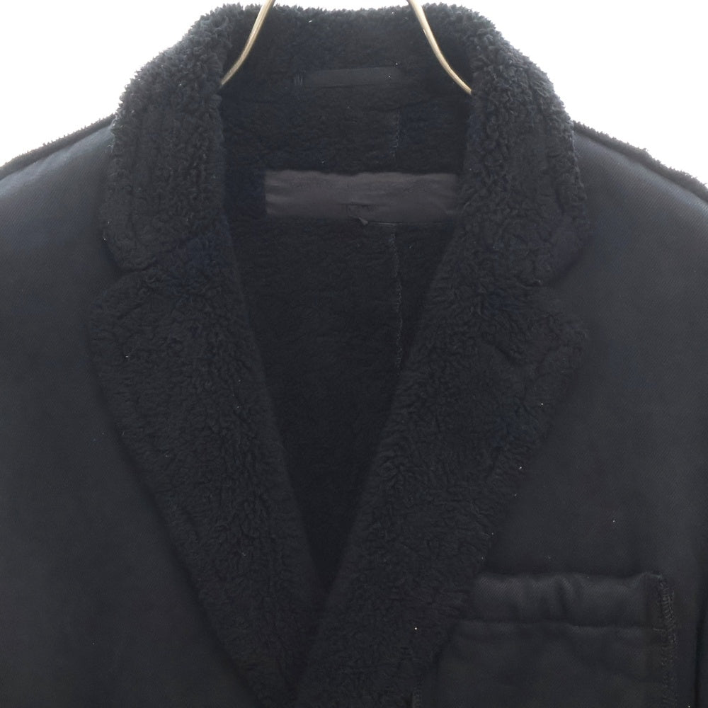 COMME des GARCONS HOMME(コムデギャルソンオム) 06AW AD2006 裏ボア テーラードデザイン ポリ縮絨 2B ランチジャケット ブラック HR-J074