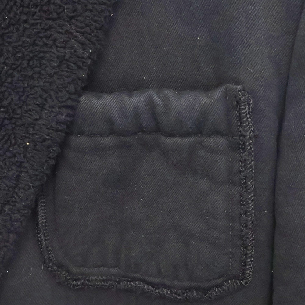 COMME des GARCONS HOMME(コムデギャルソンオム) 06AW AD2006 裏ボア テーラードデザイン ポリ縮絨 2B ランチジャケット ブラック HR-J074