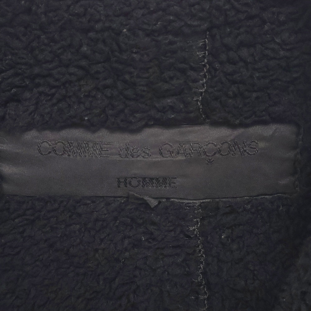 COMME des GARCONS HOMME(コムデギャルソンオム) 06AW AD2006 裏ボア テーラードデザイン ポリ縮絨 2B ランチジャケット ブラック HR-J074