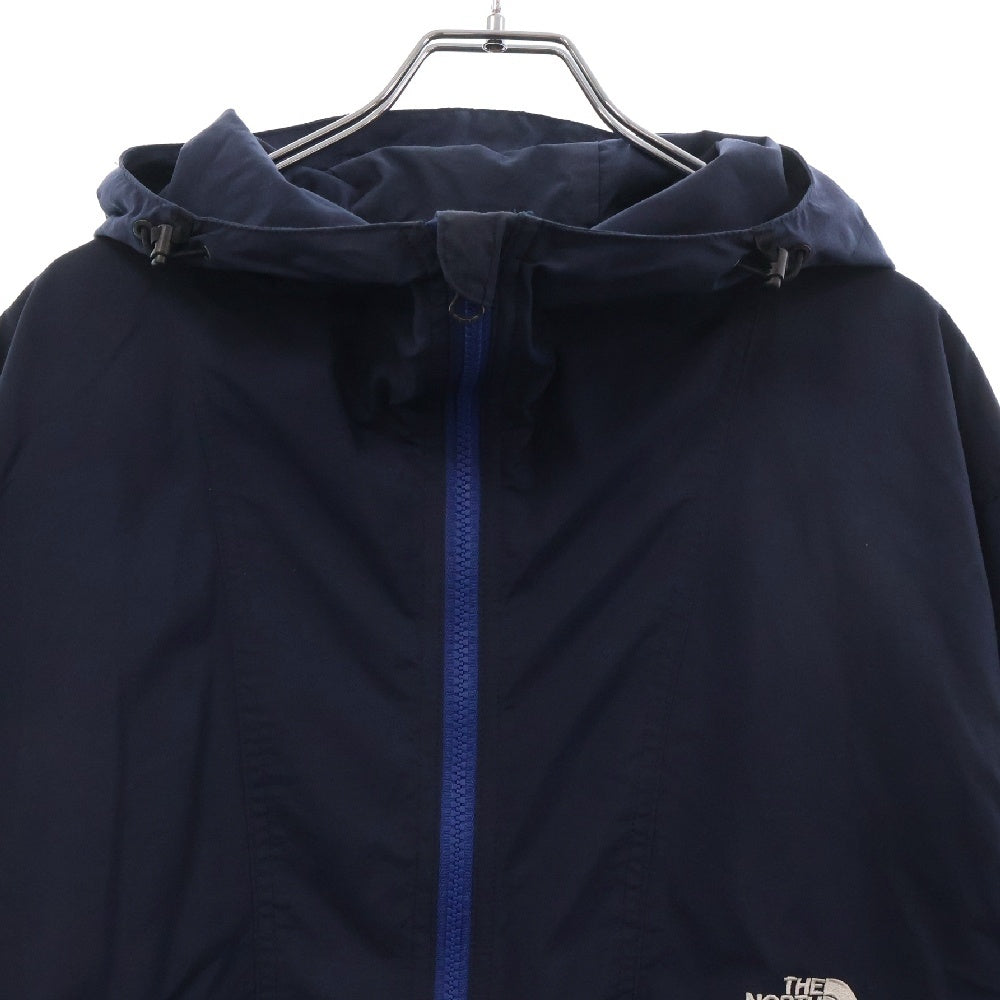 THE NORTH FACE(ザノースフェイス) COMPACT JACKET ロゴ刺繍 コンパクト フーデッド ジップアップ ナイロン ジャケット ネイビー/ブルー NP71530