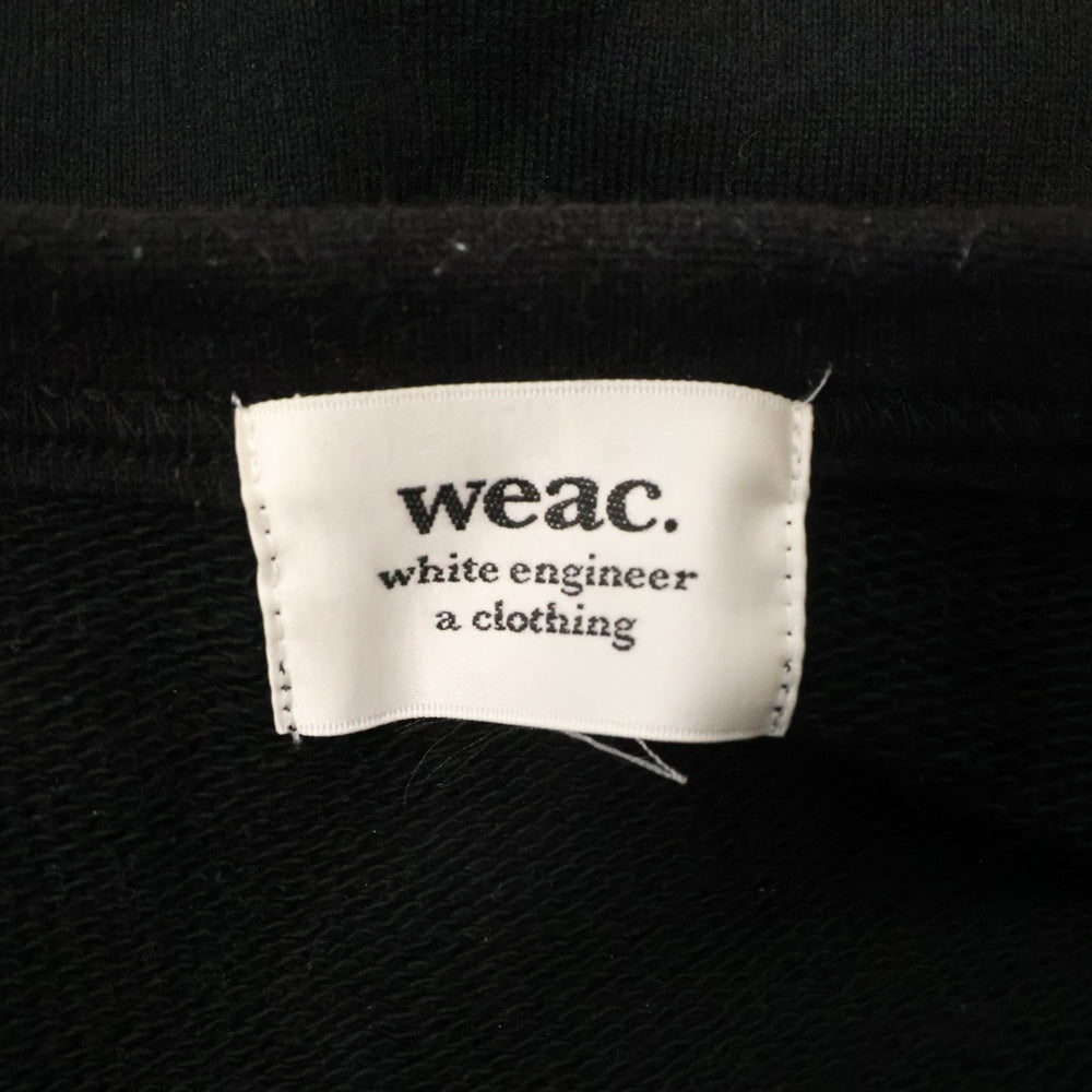 weac.(ウィーク) コットン クルーネック プルオーバースウェットトレーナー ブラック
