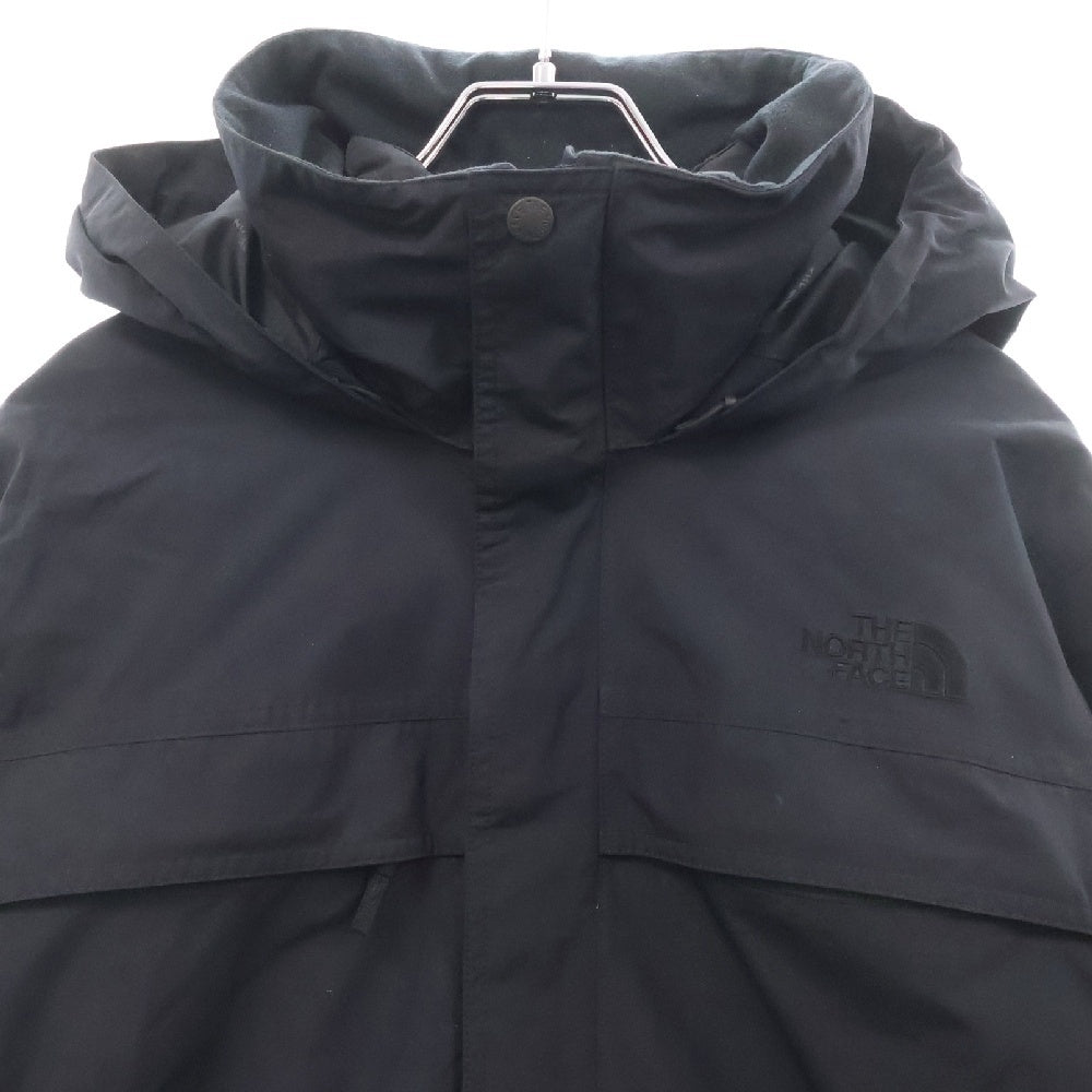 THE NORTH FACE(ザノースフェイス) MAKALU TRICLIMATE JACKET ロゴ刺繍 マカル トリクラメイト 中綿ライナー付き フーデッド ジップアップ ナイロン ジャケット ブラック NP61637