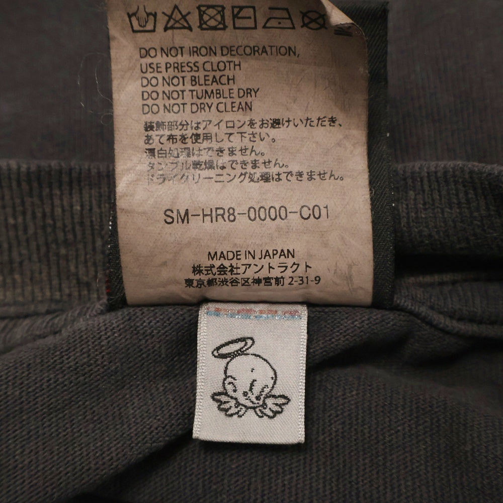 SAINT MICHAEL(セントマイケル) 25SS ×FEAR OF GOD SNT OF GOD FG_SS TEE VINTAGE加工 セントオブゴッド 両面プリント クルーネック 半袖Tシャツ カットソー ブラック SM-HR8-0000-C01