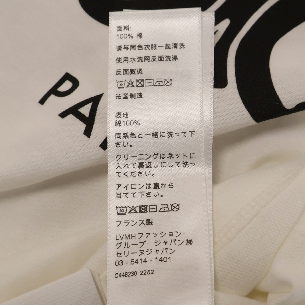 CELINE(セリーヌ) 22SS トリオンフ クラシック フロントロゴプリント 半袖リンガーTシャツ ホワイト レディース 2X872671Q