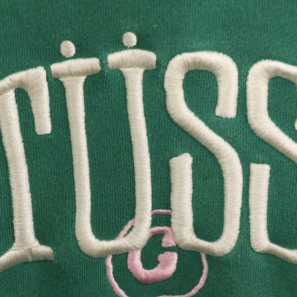 STUSSY(ステューシー) CIRCLE C PULLOVER HOODIE サークル シー 刺繍ロゴ プルオーバー フーディー パーカー グリーン 118397