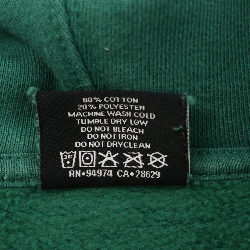 STUSSY(ステューシー) CIRCLE C PULLOVER HOODIE サークル シー 刺繍ロゴ プルオーバー フーディー パーカー グリーン 118397