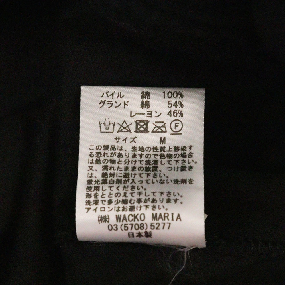 WACKO MARIA(ワコマリア) 22AW VELVET JACKET ベルベット トラックジャケット ジャージ ブラック/ゴールド