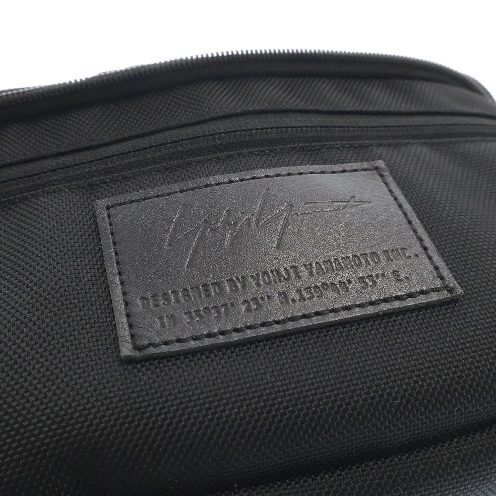 Yohji Yamamoto(ヨウジヤマモト) × NEA ERA EXP WAIST BAG YY L ニューエラ レザーパッチ ナイロン ウェストバッグ ブラック HR-I50-975