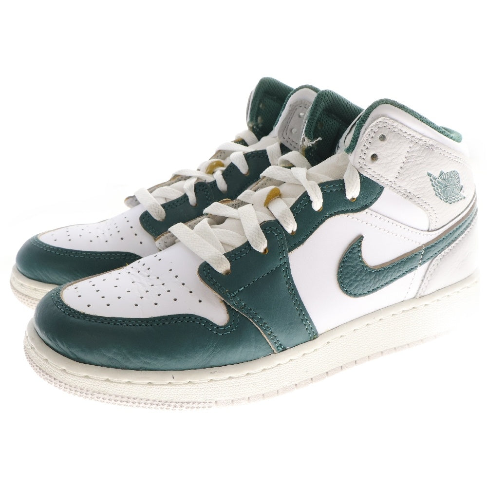 NIKE(ナイキ) WMNS AIR JORDAN 1 MID GS Oxidized Green ウィメンズ エアジョーダン 1 ミッドカットスニーカー ホワイト/グリーン レディース US6Y/24cm FQ8088-103