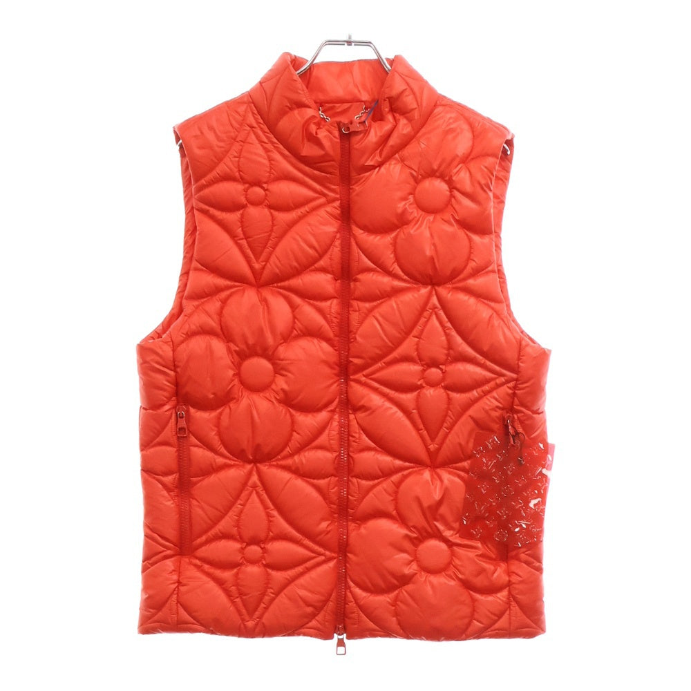 LOUIS VUITTON(ルイヴィトン) 22SS LVSE PADDED MNG FLOWER GILET モノグラムキルティング ジップアップ パテッドベスト レッド RM221Q DH1 HLG47W