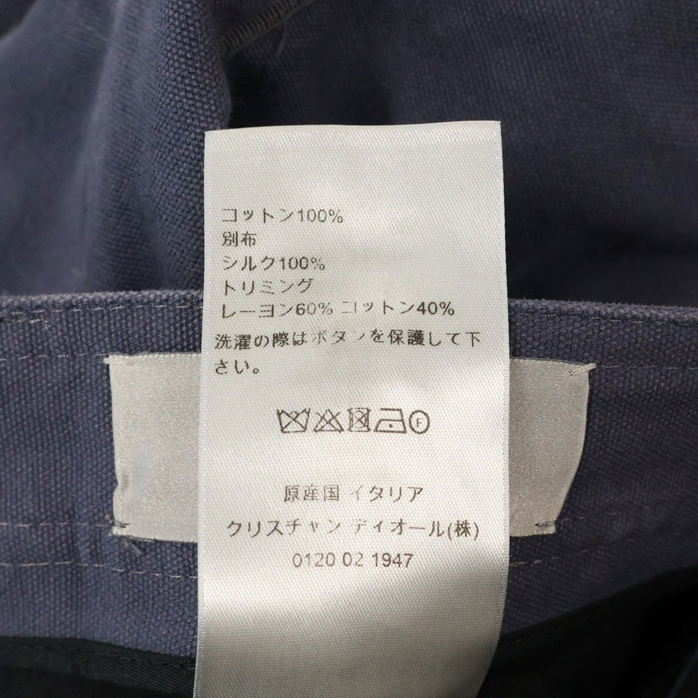 Christian Dior(クリスチャンディオール) 23SS キャンバス センタープレス ガーデナー パンツ ネイビー 383C167A5641