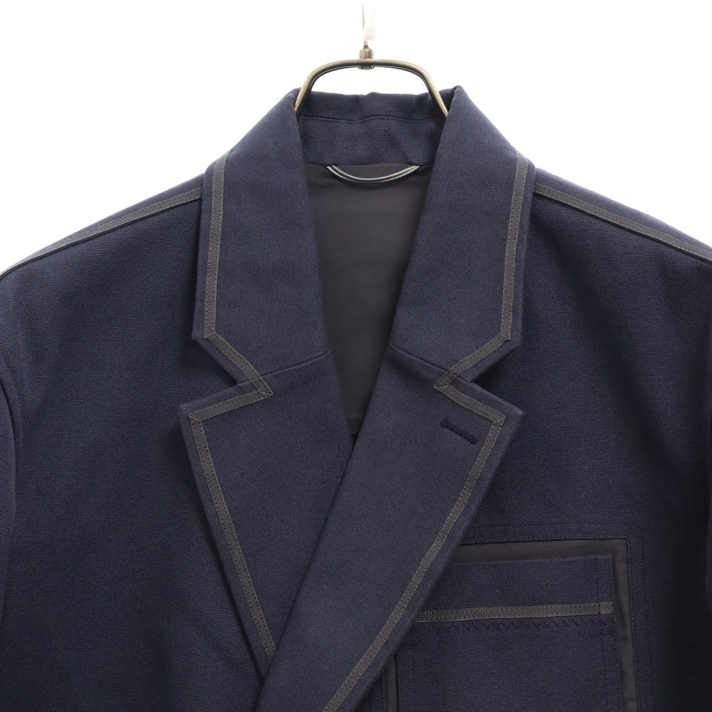 Christian Dior(クリスチャンディオール) 23SS キャンバス ガーデナー テーラード ジャケット ネイビー 383C256A5641