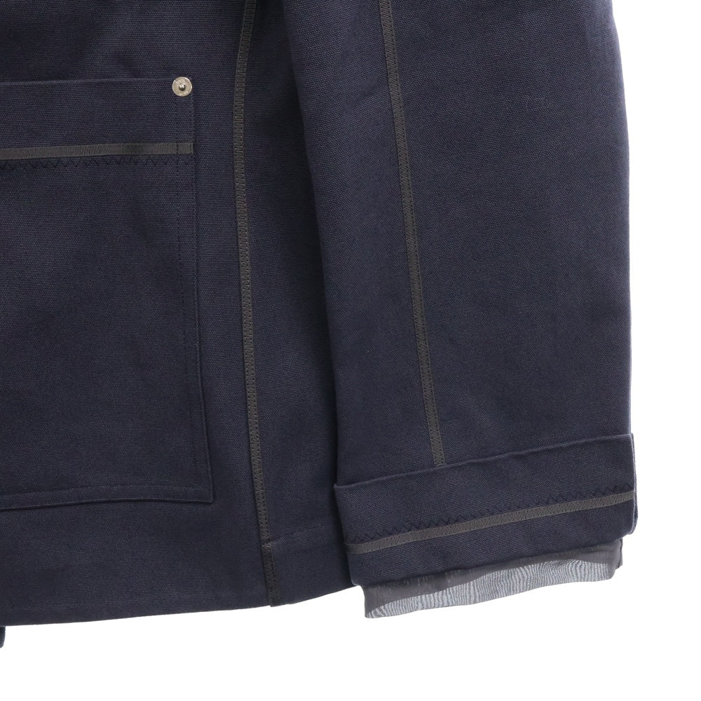Christian Dior(クリスチャンディオール) 23SS キャンバス ガーデナー テーラード ジャケット ネイビー 383C256A5641