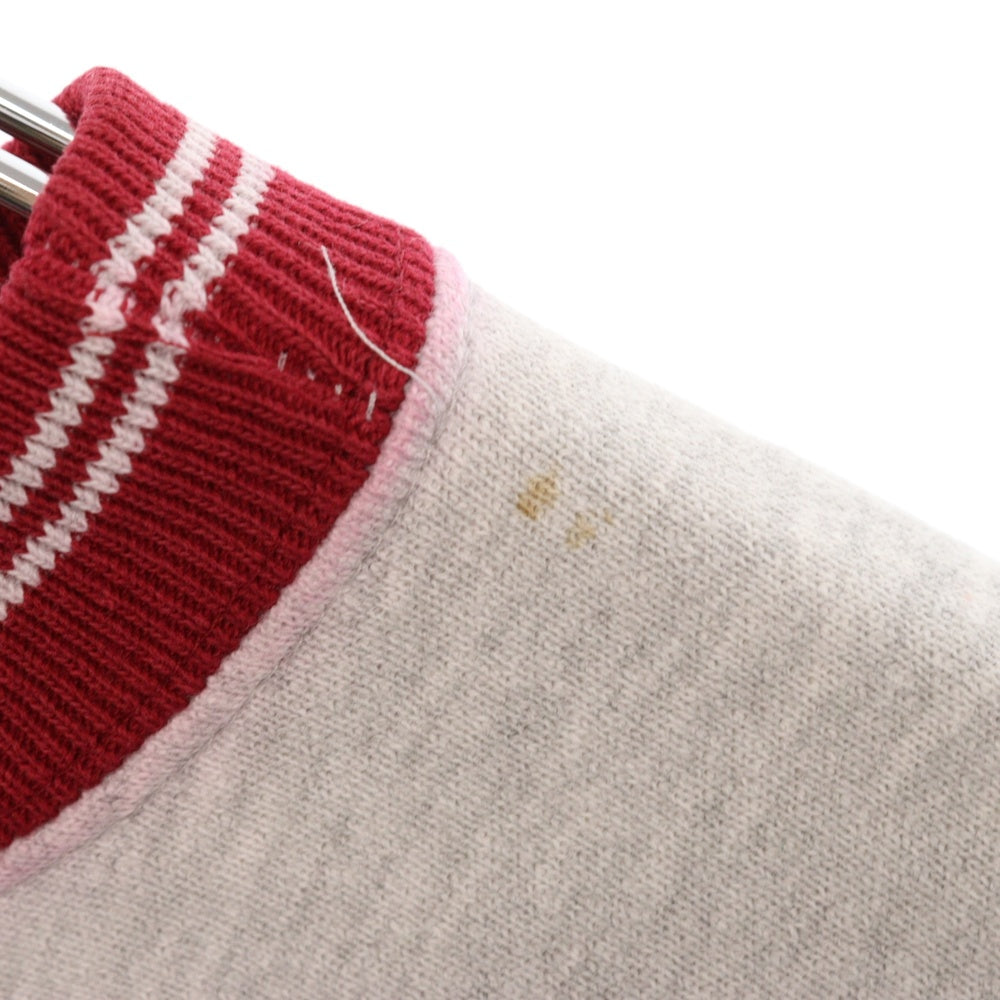 CHAMPION(チャンピオン) 90s VINTAGE REVERSE WEAVE ヴィンテージ リバースウィーブ 刺繍タグ リブライン クルーネックスウェットトレーナー グレー/レッド