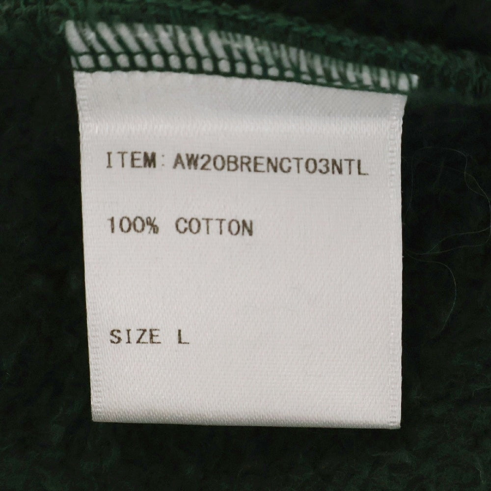 ENNOY(エンノイ) 20AW フロントロゴ刺繍スウェットプルオーバーパーカー グリーン AW20BRENCT03NTL
