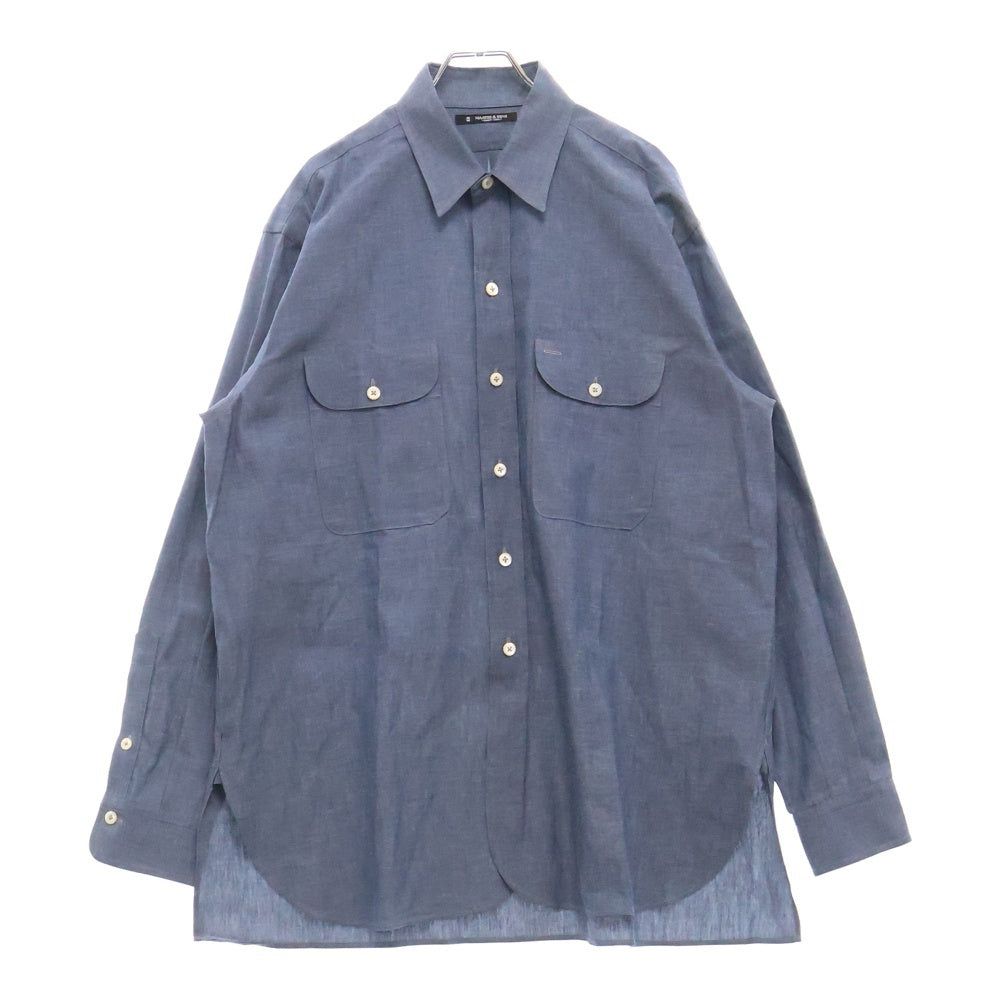 MAATEE&SONS(マーティーアンドサンズ) WORK SHIRTS 長袖コットンワークシャツ ブルー MT3103-0604A