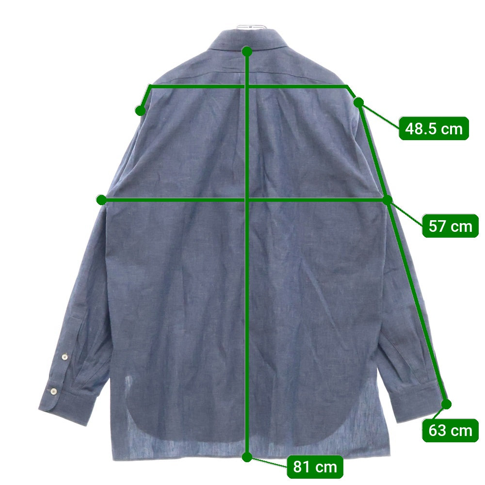 MAATEE&SONS(マーティーアンドサンズ) WORK SHIRTS 長袖コットンワークシャツ ブルー MT3103-0604A