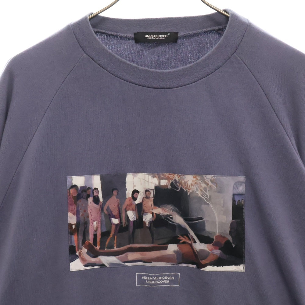 UNDERCOVER(アンダーカバー) 24SS Helen Verhoeven ヘレンバーホーベン グラフィックプリント サイドポケット スウェット トレーナー ネイビー UC1D4808-2