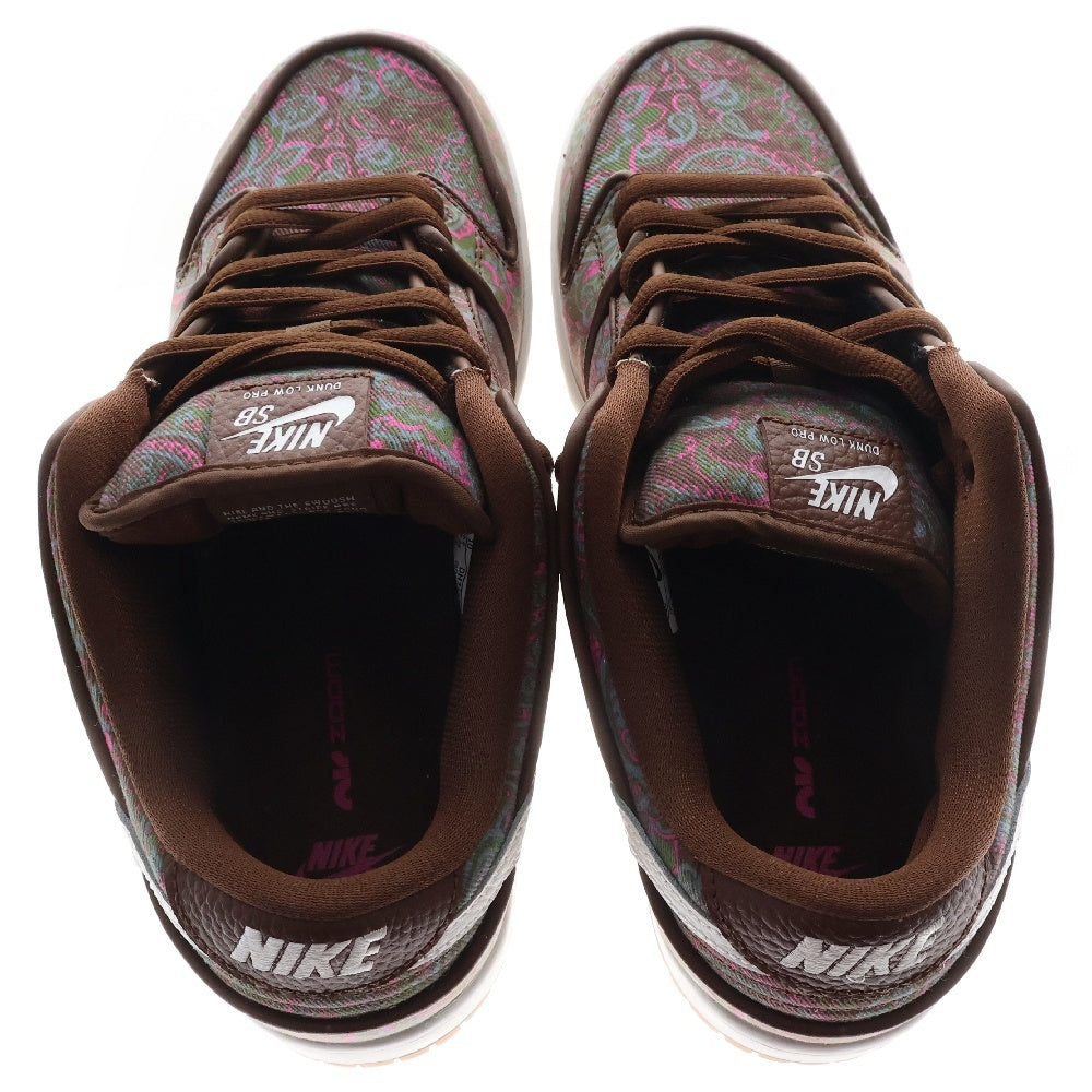 NIKE SB(ナイキエスビー) DUNK LOW PRO PREMIUM BROWN PAISLEY ダンクローカットスニーカー ペイズリー US10/28cm DH7534-200