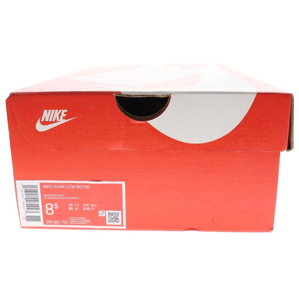 NIKE(ナイキ) DUNK LOW UNIVERSITY GOLD ダンク ユニバーシティゴールド ローカットスニーカー イエロー/バーガンディ US8.5/26.5cm DD1391-702