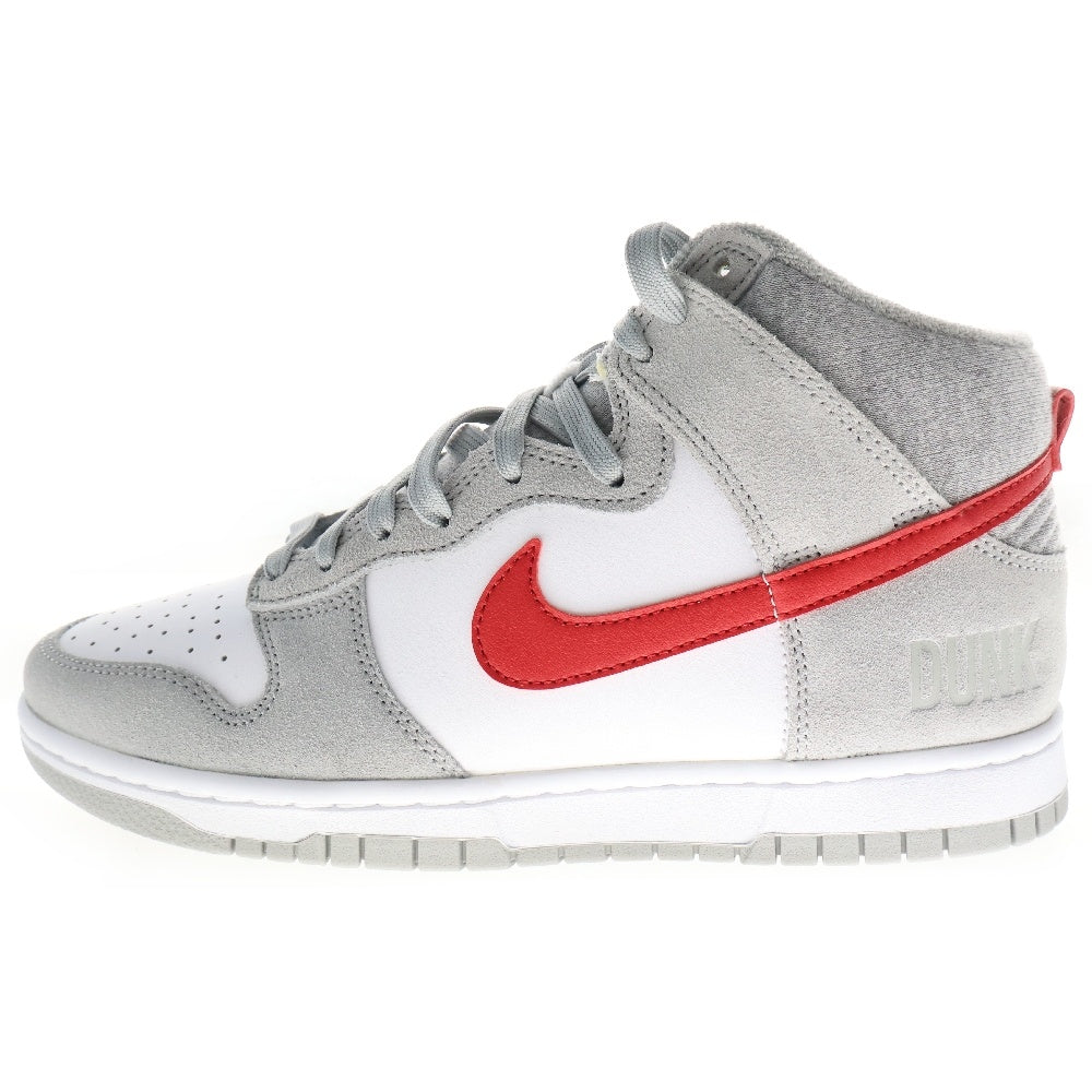 NIKE(ナイキ) DUNK HIGH Athletic Club ダンク アスレチッククラブ ハイカットスニーカー グレー/レッド US8.5/26.5cm DJ6152-001