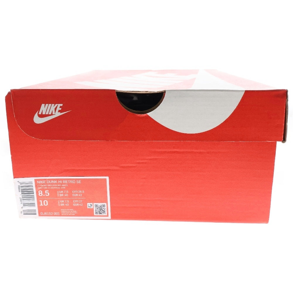 NIKE(ナイキ) DUNK HIGH Athletic Club ダンク アスレチッククラブ ハイカットスニーカー グレー/レッド US8.5/26.5cm DJ6152-001