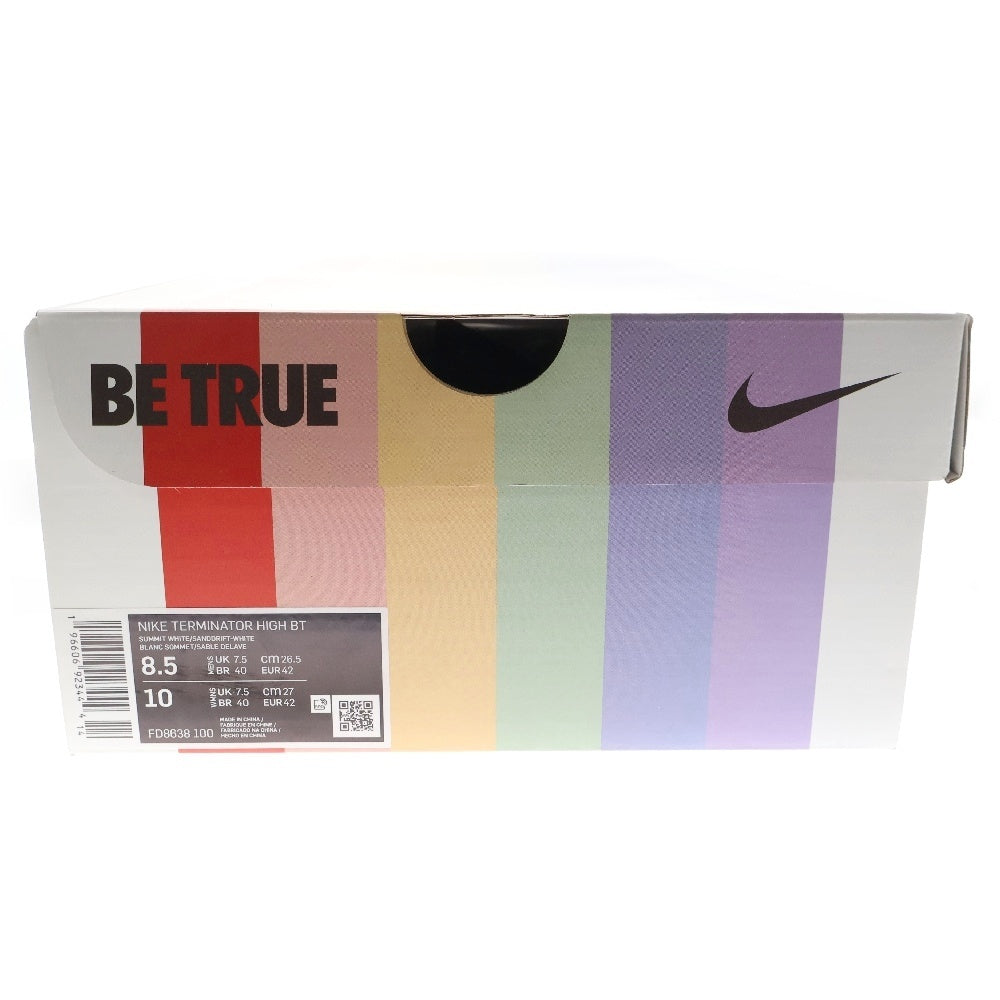 NIKE(ナイキ) TERMINATOR HIGH Be True ターミネーター ビートゥルー ハイカットスニーカー ホワイト/ピンク US8.5/26.5cm FD8638-100