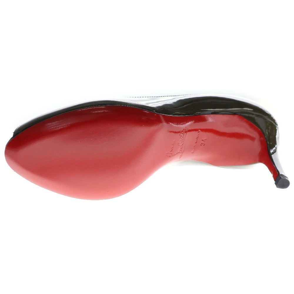 CHRISTIAN LOUBOUTIN(クリスチャンルブタン) YOU YOU 70 PATENT CALF パテント カーフ オープントゥ ヒール パンプス カーキ 1100284 レディース