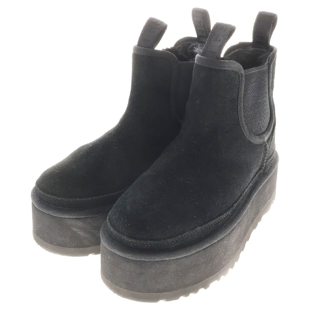 UGG(アグ) W NEUMEL PLATFORM CHELSEA ニューメル プラットフォーム チェルシーブーツ ブラック 1134526 レディース