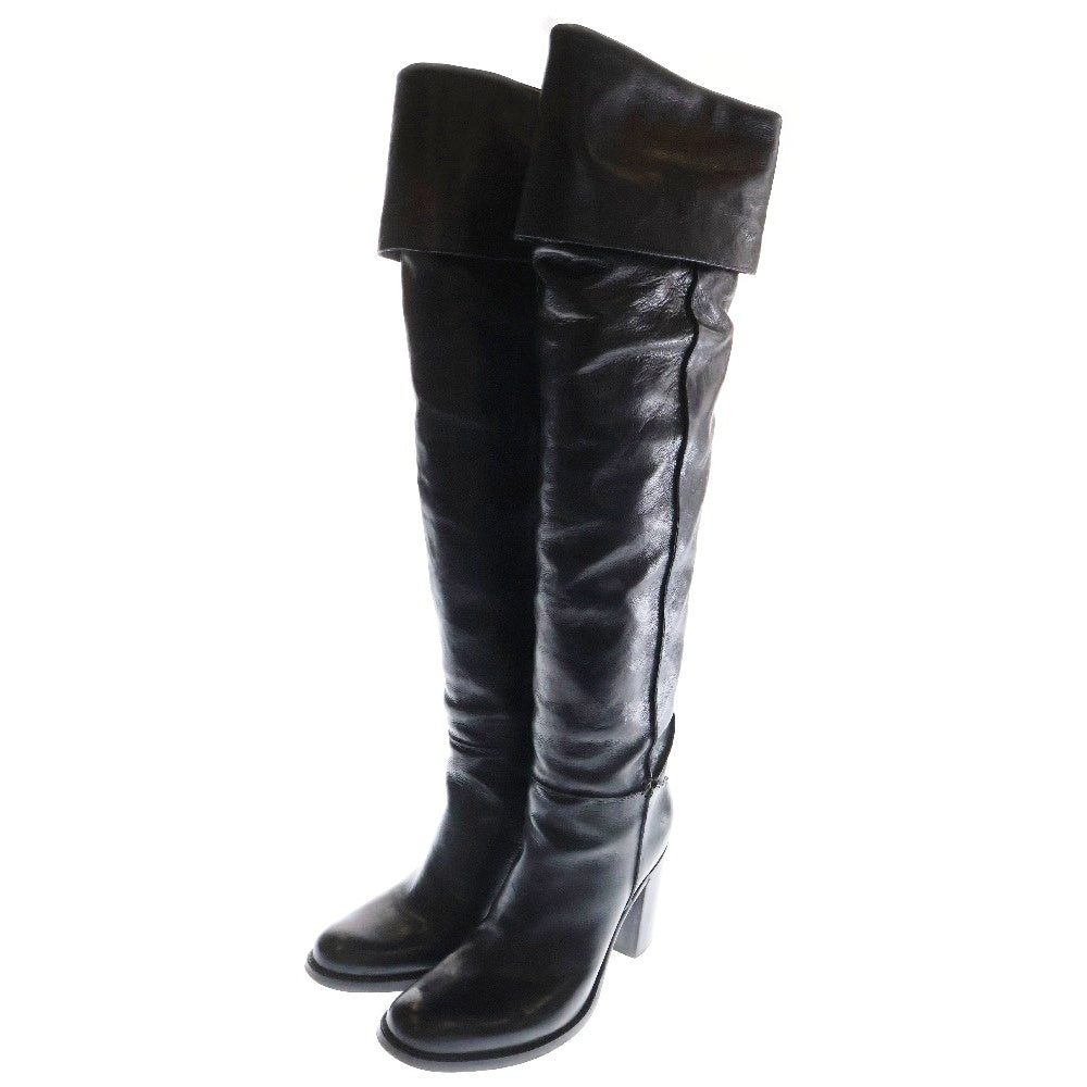 SARTORE(サルトル) ジョッキー レザー ロング ブーツ ブラック SR1585 レディース