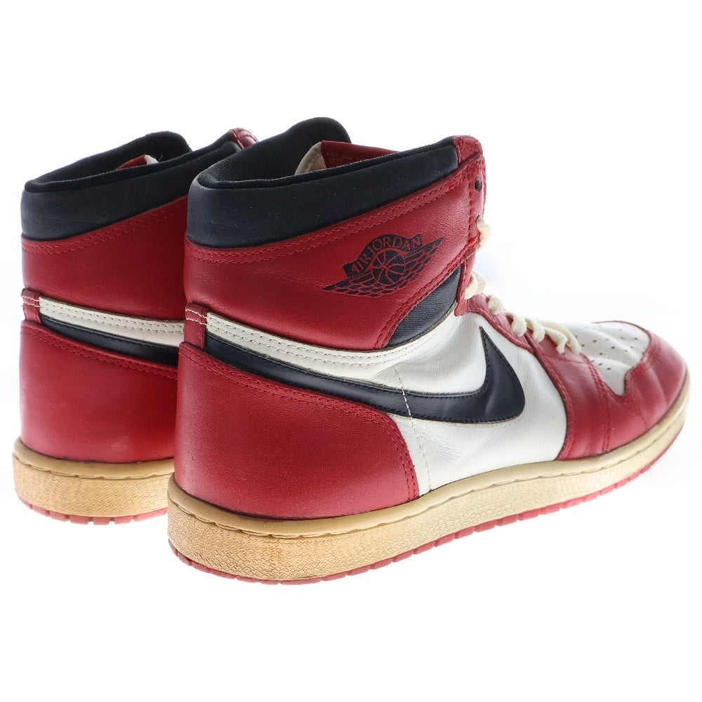 NIKE(ナイキ) 【観賞用 1985年製】 AIR JORDAN 1 HIGH OG CHICAGO エアジョーダン 1 シカゴ オリジナル ハイカットスニーカー ホワイト/レッド US10.5/28.5cm 850305TY1