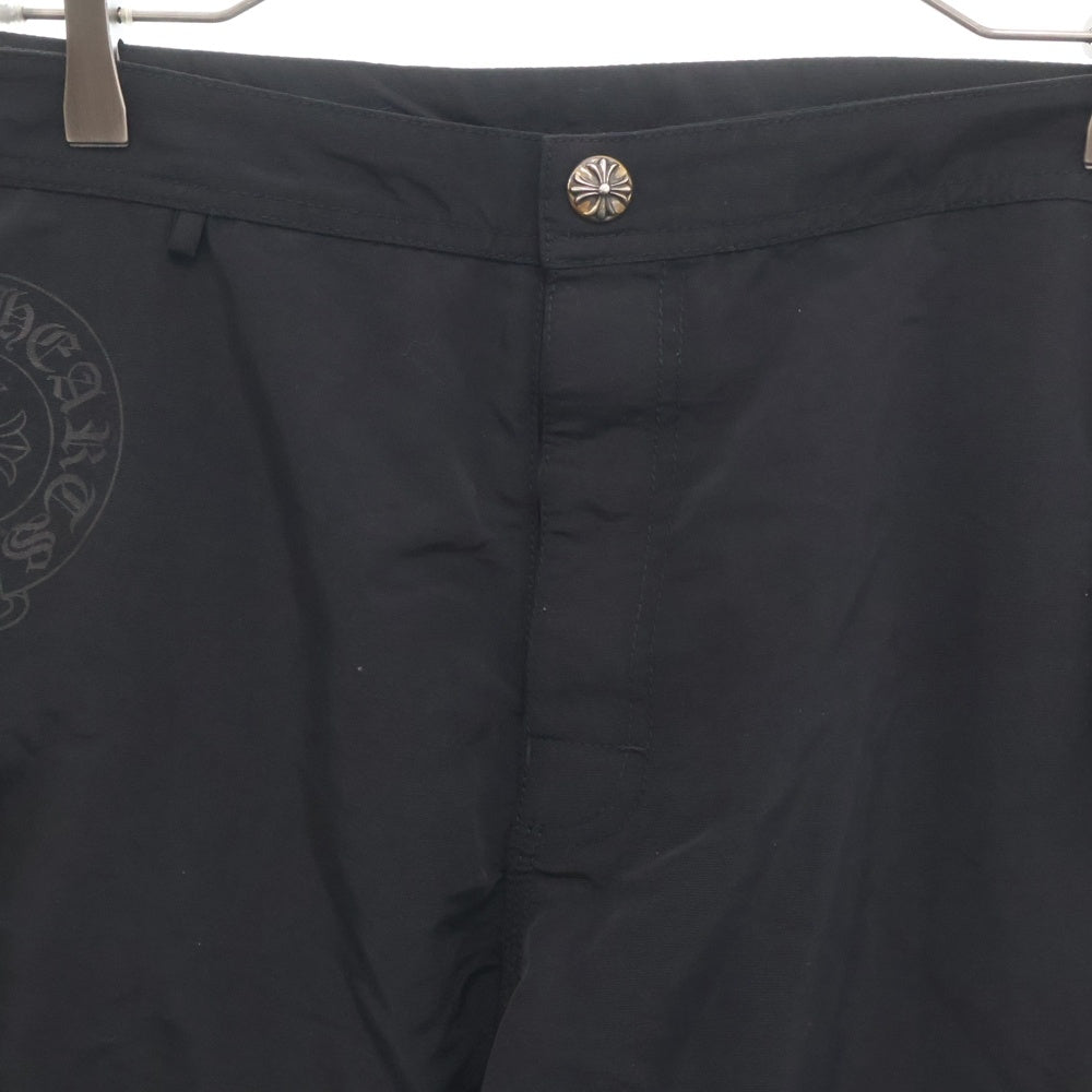 CHROME HEARTS(クロムハーツ) ホースシュープリント クロスボールボタン ナイロン カーゴハーフパンツ ショーツ ブラック