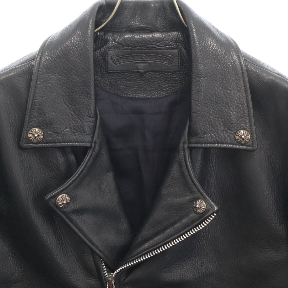 CHROME HEARTS(クロムハーツ) BASIC MOTO ベーシックモト ダガージップ ダブルライダース レザージャケット ブラック