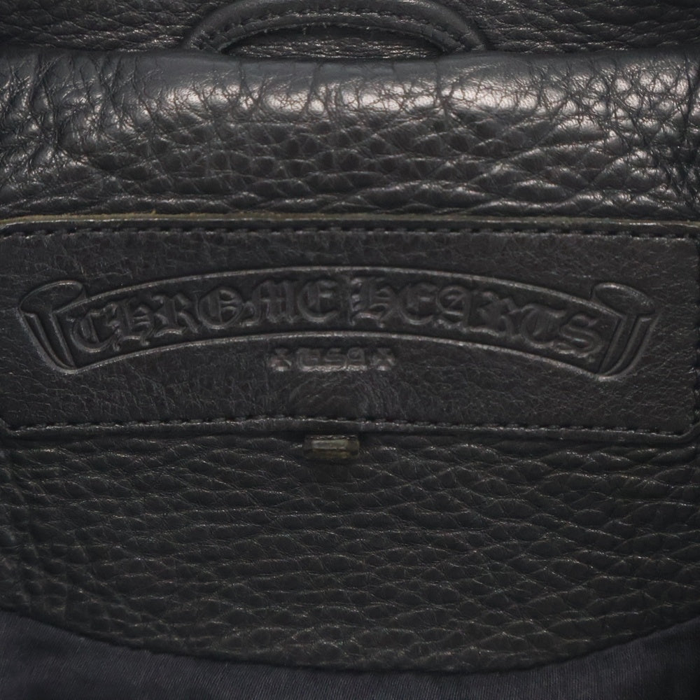 CHROME HEARTS(クロムハーツ) BASIC MOTO ベーシックモト ダガージップ ダブルライダース レザージャケット ブラック