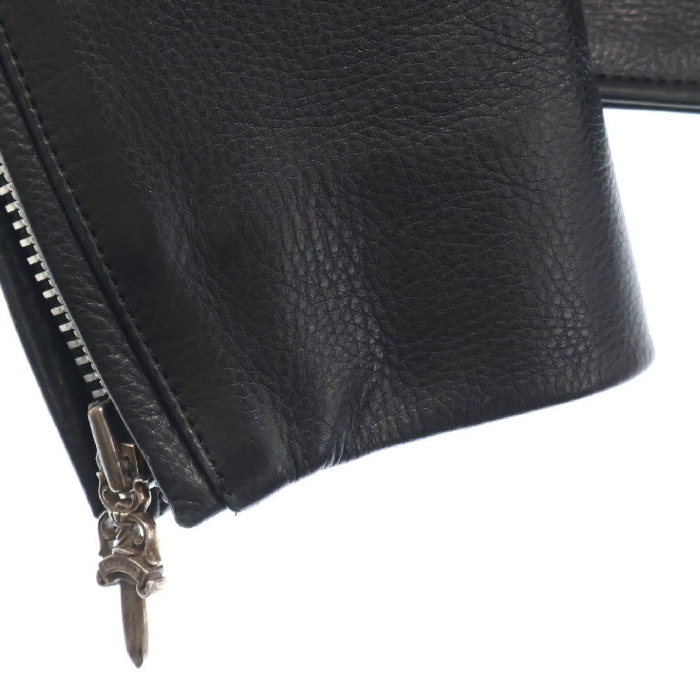 CHROME HEARTS(クロムハーツ) BASIC MOTO ベーシックモト ダガージップ ダブルライダース レザージャケット ブラック