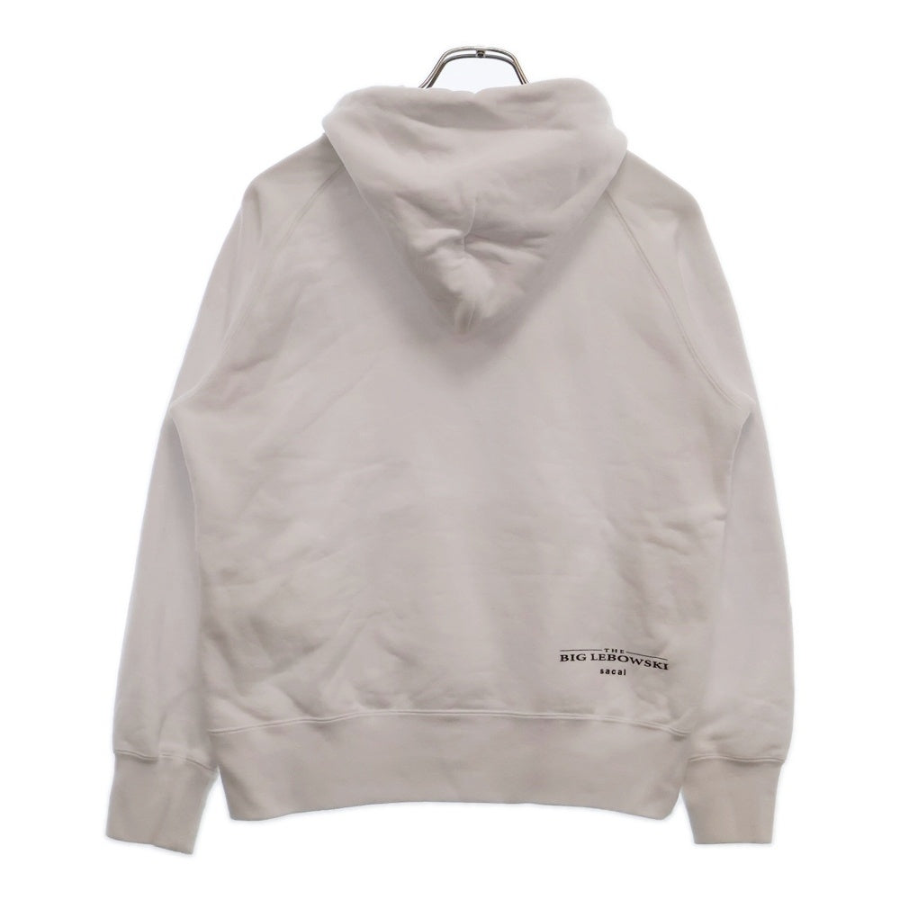 Sacai(サカイ) THE BIG LEBOWSKI HOODIE ビッグリボウスキ ロゴプリント プルオーバーパーカー フーディー ホワイト 20-0054S