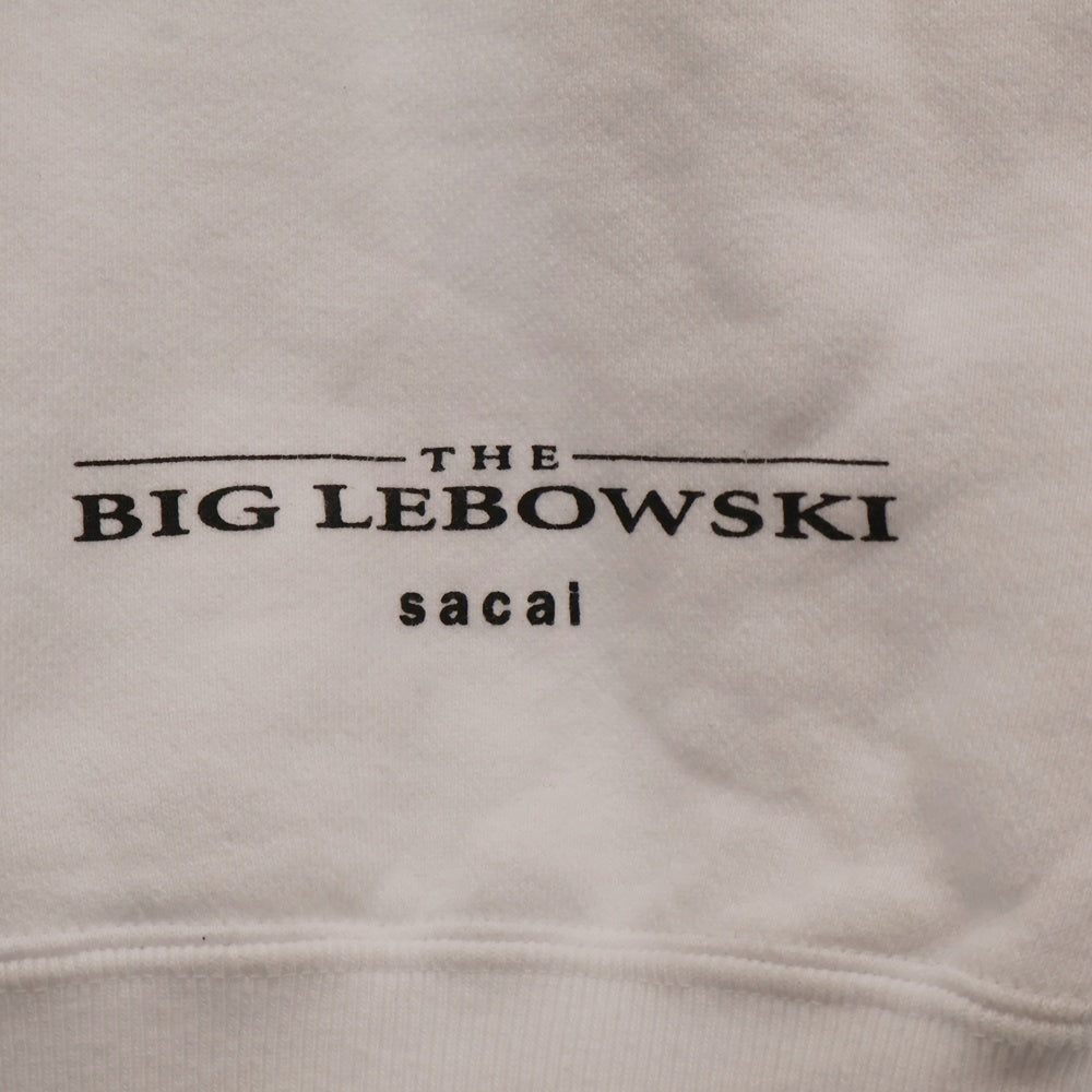 Sacai(サカイ) THE BIG LEBOWSKI HOODIE ビッグリボウスキ ロゴプリント プルオーバーパーカー フーディー ホワイト 20-0054S