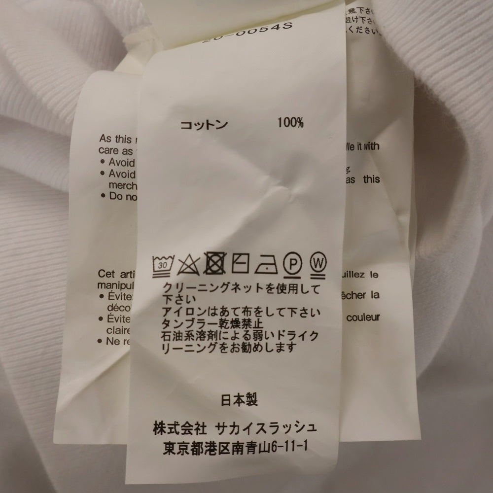 Sacai(サカイ) THE BIG LEBOWSKI HOODIE ビッグリボウスキ ロゴプリント プルオーバーパーカー フーディー ホワイト 20-0054S