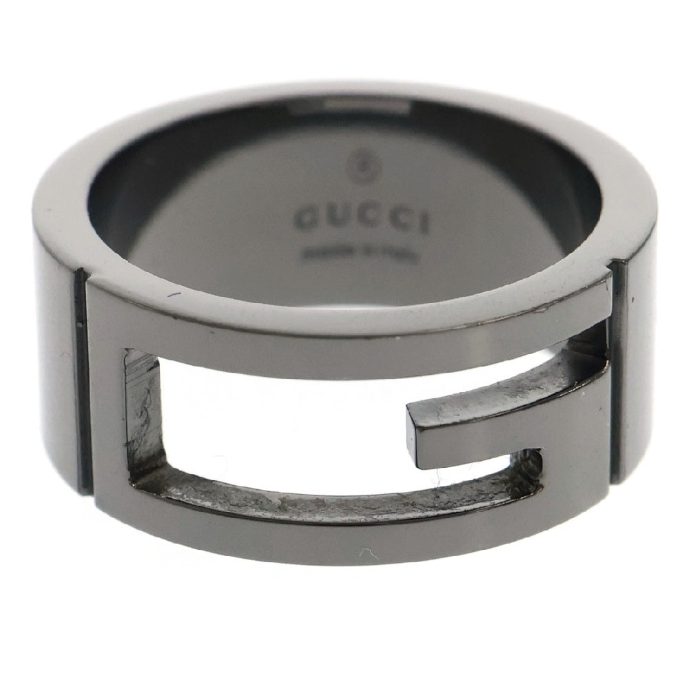 GUCCI(グッチ) ブランデッドG シルバーリング ブラックコーティング